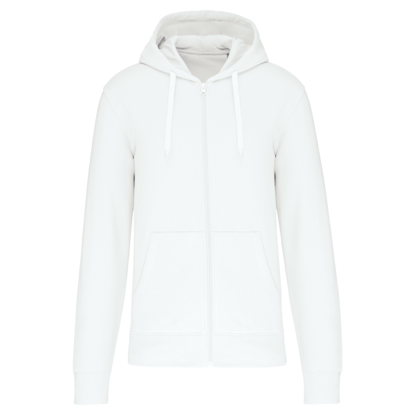 Ecologische herensweater met capuchon en ritssluiting White 4XL Ecologische herensweater met capuchon en ritssluiting White 4XL