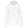 Ecologische herensweater met capuchon en ritssluiting White 4XL