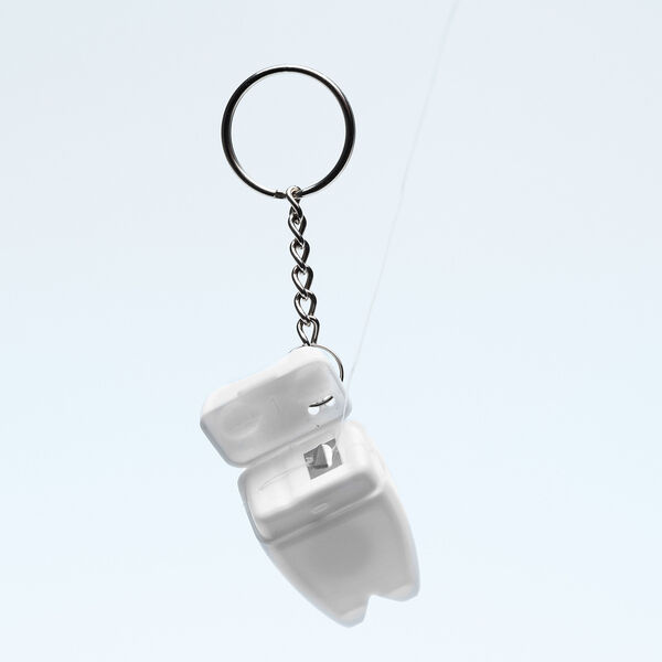 Toothy sleutelhanger met flossdraad - Wit Toothy sleutelhanger met flossdraad - Wit