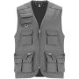 Venera 200 g/m2 werkvest met V-hals en meerdere zakken - Lood - 3XL