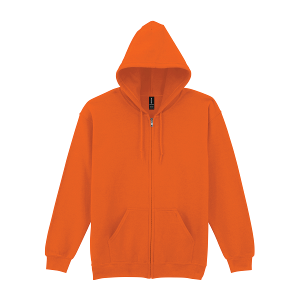 Heavy Blend™ Adult Sweatvest met capuchon Safety Orange S Heavy Blend™ Adult Sweatvest met capuchon Safety Orange S