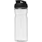 H2O Active® Base 650 ml sportfles met flipcapdeksel - Transparent/Zwart