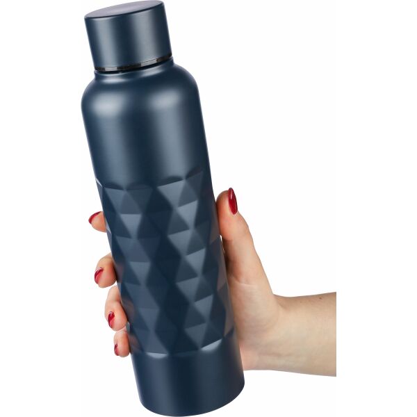 Einwandige Trinkflasche aus recyceltem Edelstahl (800 ml) Talin Schwarz Einwandige Trinkflasche aus recyceltem Edelstahl (800 ml) Talin Schwarz