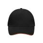 5 Panel Sandwich Cap black/orange one size