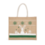Shopper met kerstmotieven Natural / White One Size