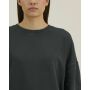 Stella Alma Vintage - Garment-dyed crewneck sweatshirt met een vrouwelijk cut - G. Dyed Black Rock (S)