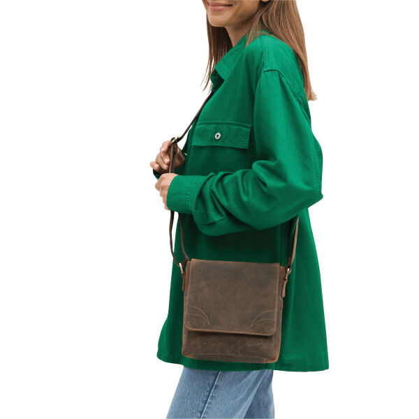 WILDERNESS - Genuine leather bag brown WILDERNESS - Genuine leather bag brown