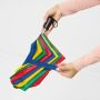 Opvouwbare, uit 2 secties bestaande manueel te openen paraplu REGULAR blauw, geel, groen, rood