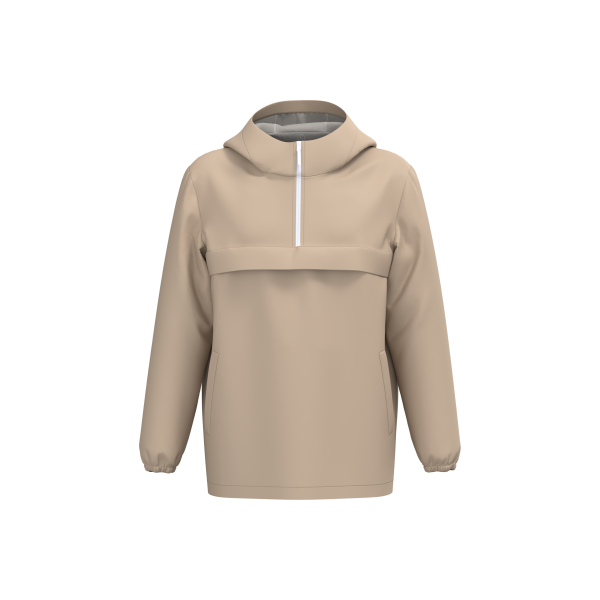 Ecologische waterdichte uniseks windbreaker met kwartrits Wet Sand XXS Ecologische waterdichte uniseks windbreaker met kwartrits Wet Sand XXS