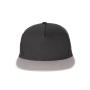 Snapback Pet - 5 Panelen Dark Grey / Light Grey One Size