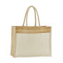 Cotton Pocket Natural Starched Jute Shopper - Natural - One Size