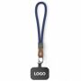 Sleutelhanger & telefoonhouder met koord met leren uiteinde Sleutelhanger & telefoonhouder met koord met leren uiteinde