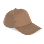 Ecologische uniseks pet met 5 panelen Dark camel One Size