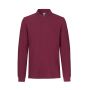 Poloshirt met lange mouw | stretch - Bordeaux, XS