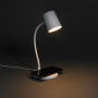 Zenara RCS 15W draadloze bureaulamp van gerecycled plastic, wit