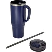 Melbourne 1200 ml RCS-gecertificeerde geïsoleerde beker met rietje - Marineblauw