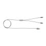 3-in-1 gevlochten nylon kabel, grijs