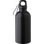 Gerecyclede roestvrijstalen enkelwandige fles (400 ml) Sable zwart