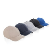Milo AWARE™ recycled heather 6 paneel cap 200gr, zwart