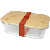Roby glazen lunchtrommel met bamboe deksel - Brick