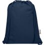 Oregon Blend 140 g/m² GRS recycled drawstring bag 5L - Navy