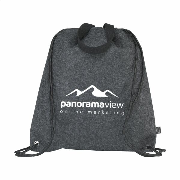 GRS RPET Felt PromoBag Plus backpack - dark grey GRS RPET Felt PromoBag Plus backpack - dark grey