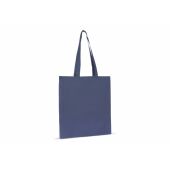 Schoudertas biologisch katoen kleur lang 140g/m² 38x42 cm - Donkerblauw