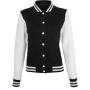 Ladies´ Sweat College Jacket black/white XS