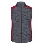 Ladies' Knitted Hybrid Vest red melange/anthracite melange XS