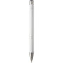 Moneta balpen van gerecycled aluminium (zwarte inkt) - Wit