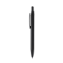 BOMOK soft touch balpen van gerecycled aluminium - zwart