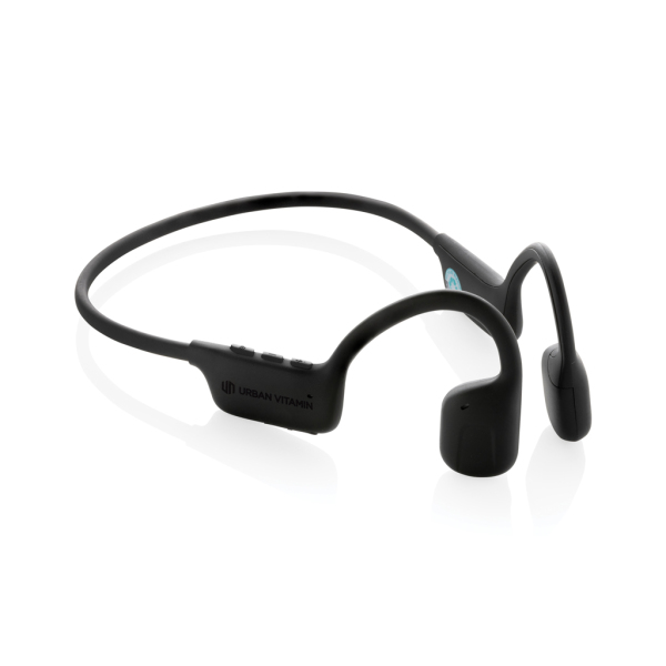 Urban Vitamin Glendale RCS gerecycled plastic hoofdtelefoon, zwart