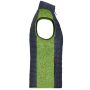 Ladies' Knitted Hybrid Vest kiwi melange/anthracite melange XS