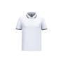 Herenpolo met korte mouwen en contrasterende bies White / Black S