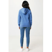 IQONIQ Abisko gerecycled katoen hoodie met rits, heather blue (XXS)
