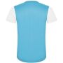 Detroit unisex sportshirt met korte mouwen - Wit/Turquoise - M