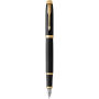 Parker IM vulpen (blauwe inkt) - Zwart/Goud