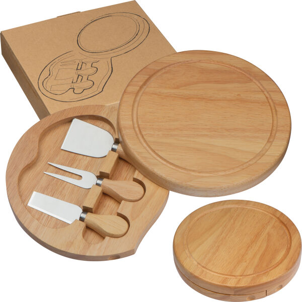 Kaasplank met 3 kaasmesjes