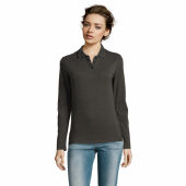 PERFECT LSL WOMEN - PERFECT LSL DAMES POLO 180 - XXL - Charcoal Melange PERFECT LSL WOMEN - PERFECT LSL DAMES POLO 180 - XXL - Charcoal Melange