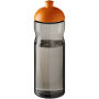 H2O Active® Eco Base 650 ml sportfles met koepeldeksel - Charcoal/Oranje