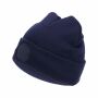 Nilton's Gebreide muts met rond label - Navy