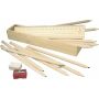 Houten tekenset Carmelita bruin