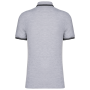 Herenpolo met korte mouwen en contrasterende bies Oxford Grey / Black XL