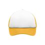 5 Panel Polyester Mesh Cap for Kids white/gold-yellow one size