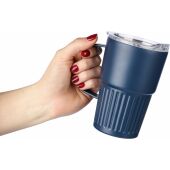 Gerecyclede roestvrijstalen to go mok (450 ml) Calo zwart