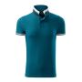 Polo Shirt men's Collar Up petrol M