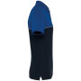 Ecologische uniseks polo met korte mouwen in twee kleuren Navy / Royal Blue XXL
