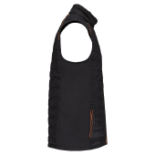 Bodywarmer Day To Day in twee stoffen Black / Orange M