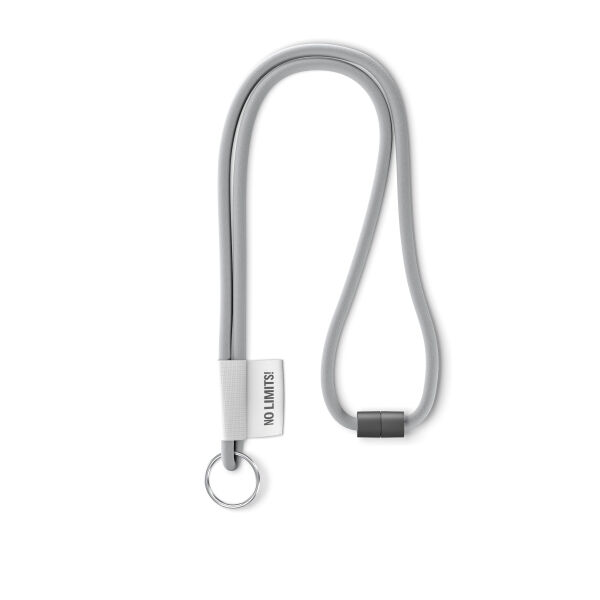 Polyester 2-kleurige koord-lanyard met full color label Polyester 2-kleurige koord-lanyard met full color label
