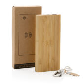 Bamboe 8.000 mAh 5W draadloze powerbank, bruin